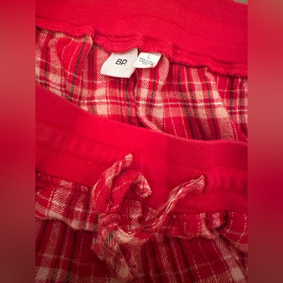 BP Red and White Plaid Pajama Lounge Pants - Picture 3 of 5